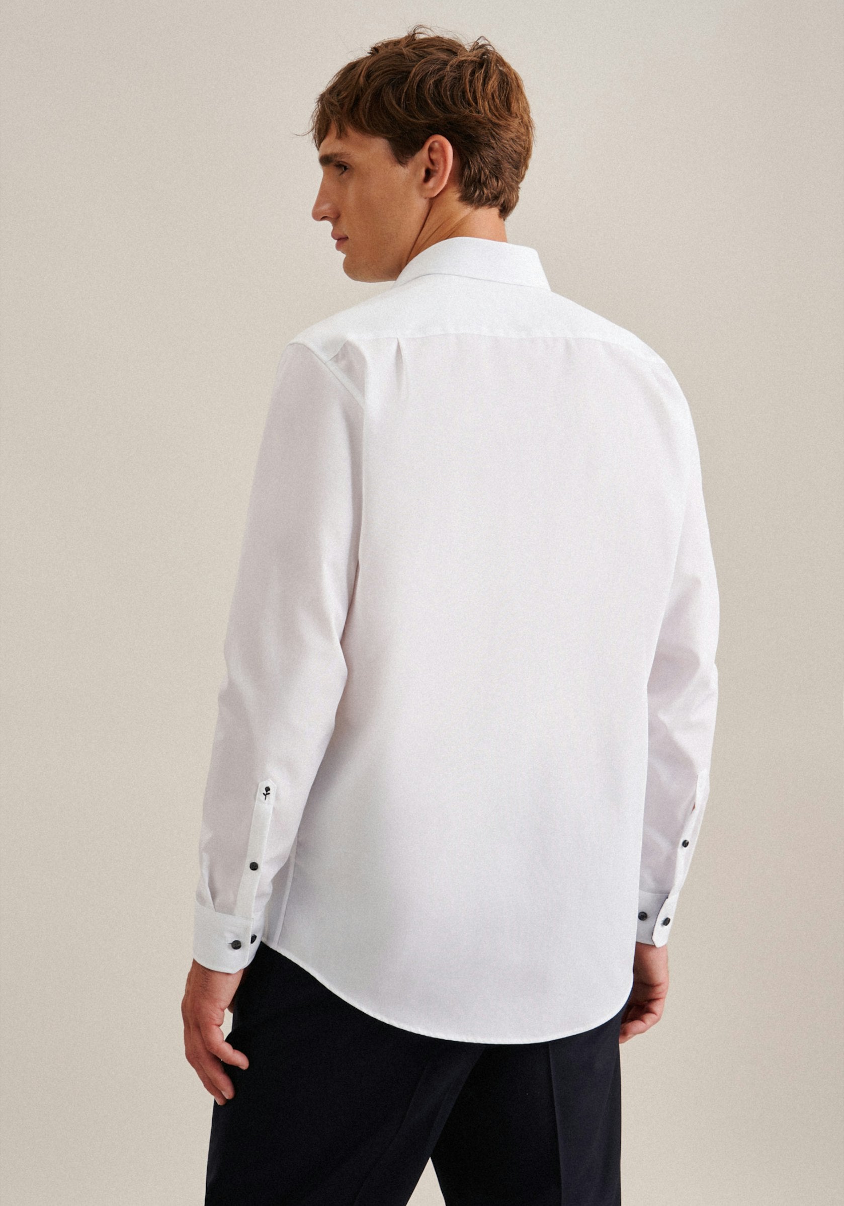 SEIDENSTICKER L/S SHIRT  01.142970 - WHITE