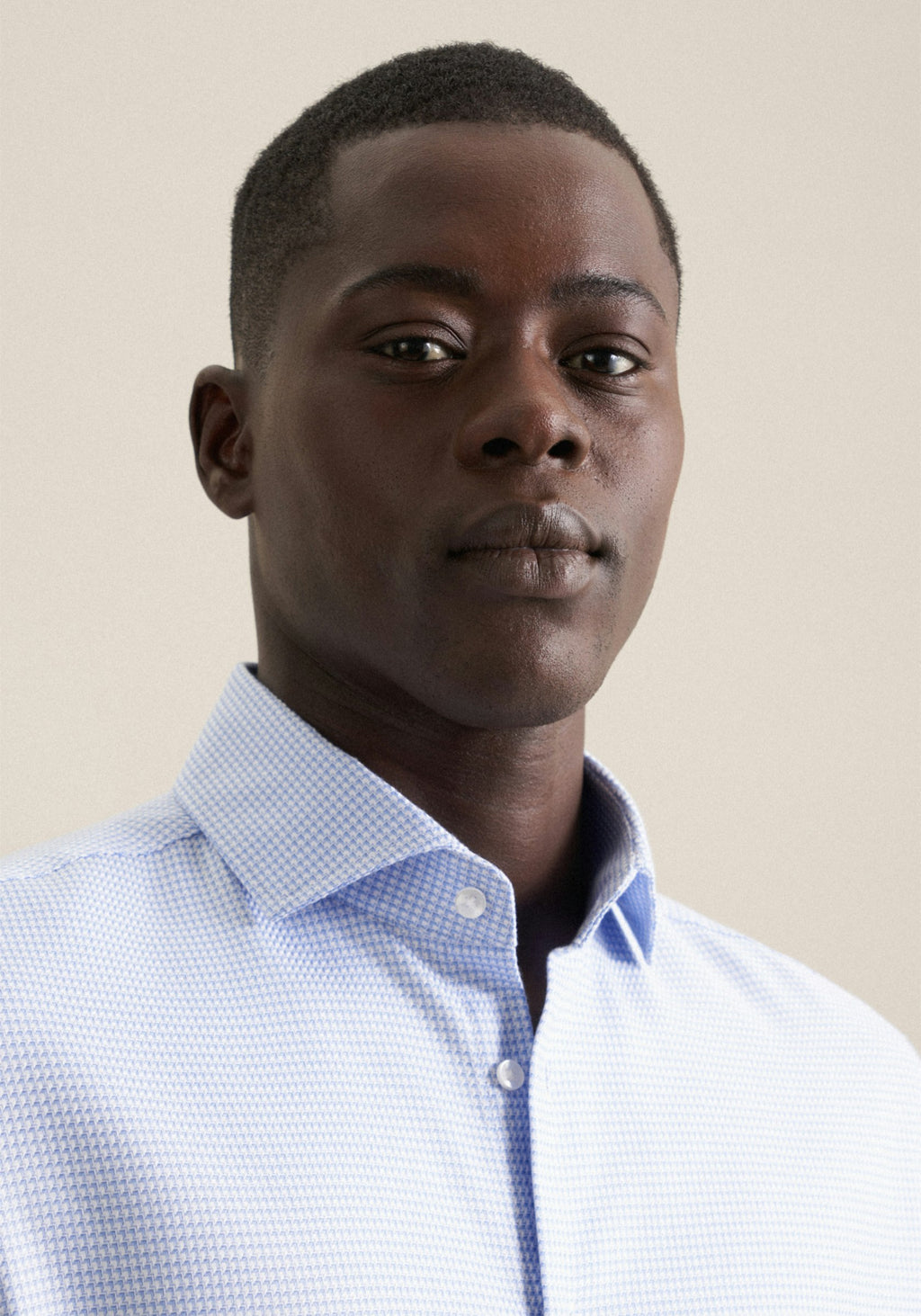 SEIDENSTICKER L/S SHIRT SLIM FIT  01.644947 - BLUE/WHITE