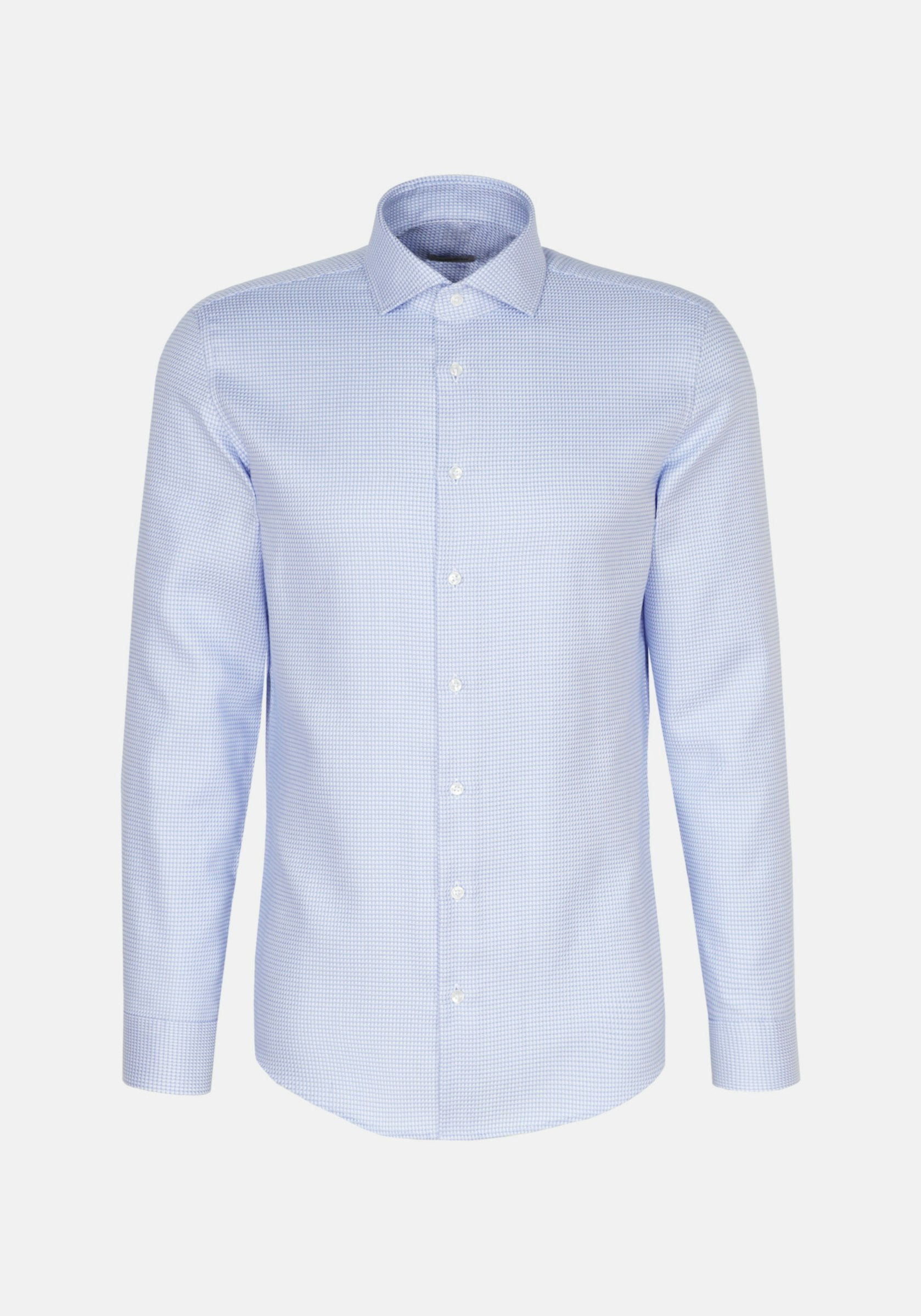 SEIDENSTICKER L/S SHIRT SLIM FIT  01.644947 - BLUE/WHITE