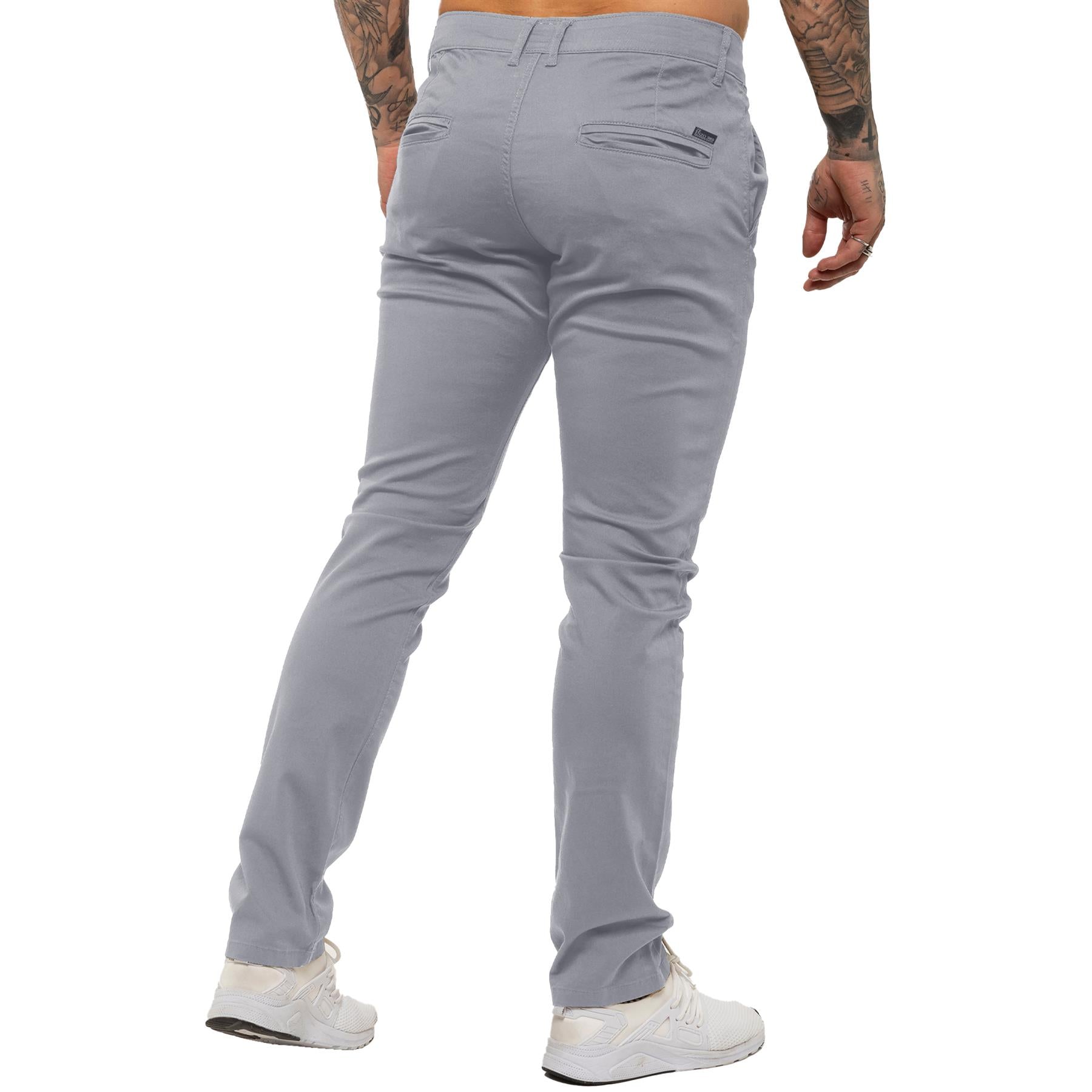 ENZO SLIM FIT STRETCH CHINO  - LIGHT GREY