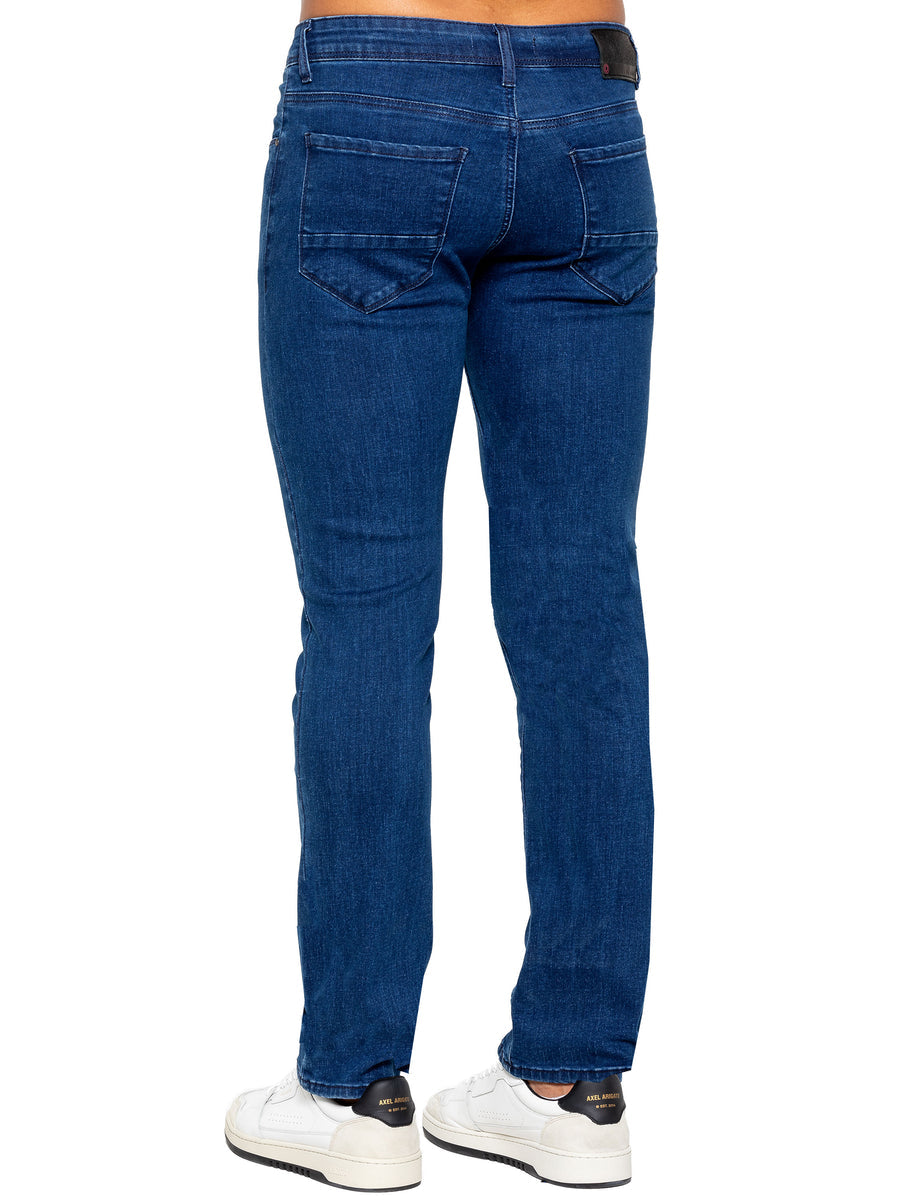 ETO JEANS EM629 STRAIGHT STRETCH DENIM - MID WASH
