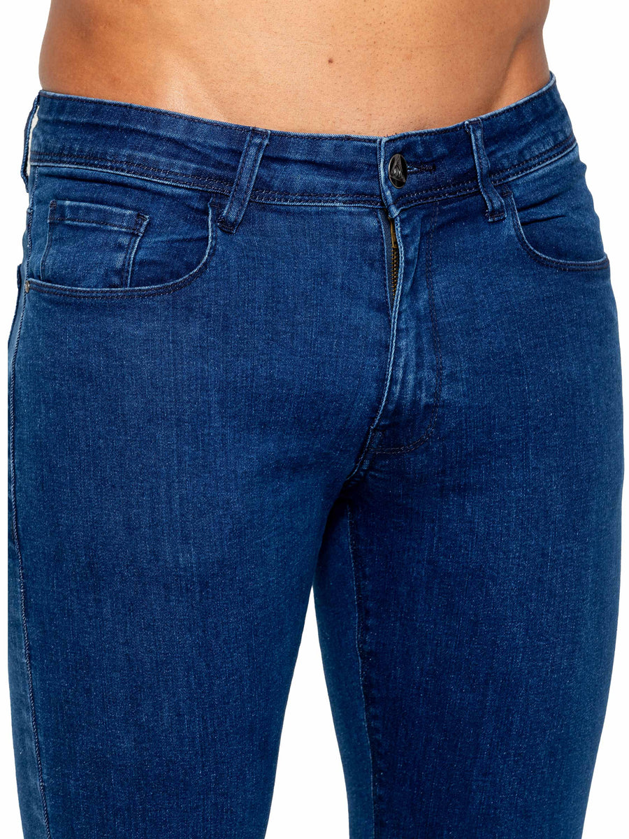 ETO JEANS EM629 STRAIGHT STRETCH DENIM - MID WASH