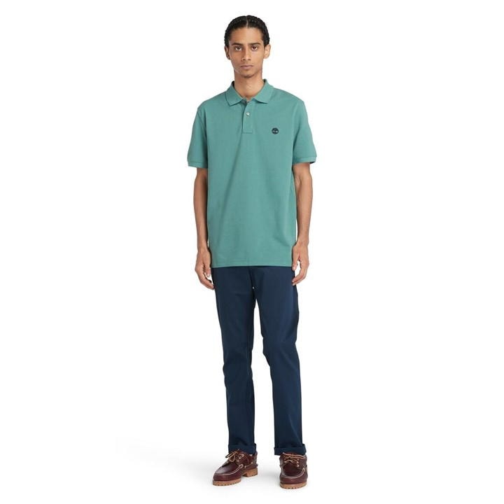 TIMBERLAND PIQUE POLO SHIRT- GREEN