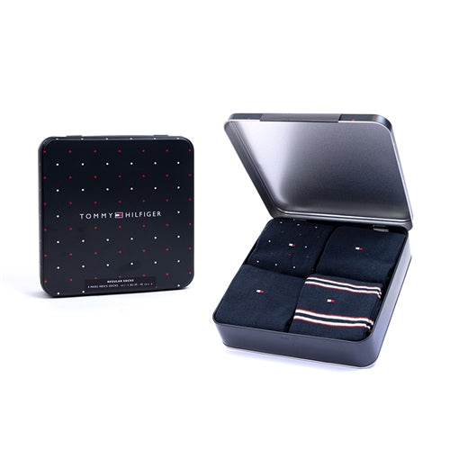 TOMMY HILFIGER 4 PACK GIFT TIN-NAVY
