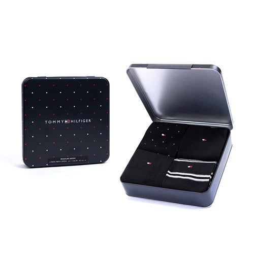 TOMMY HILFIGER 4 PACK GIFT TIN-BLACK
