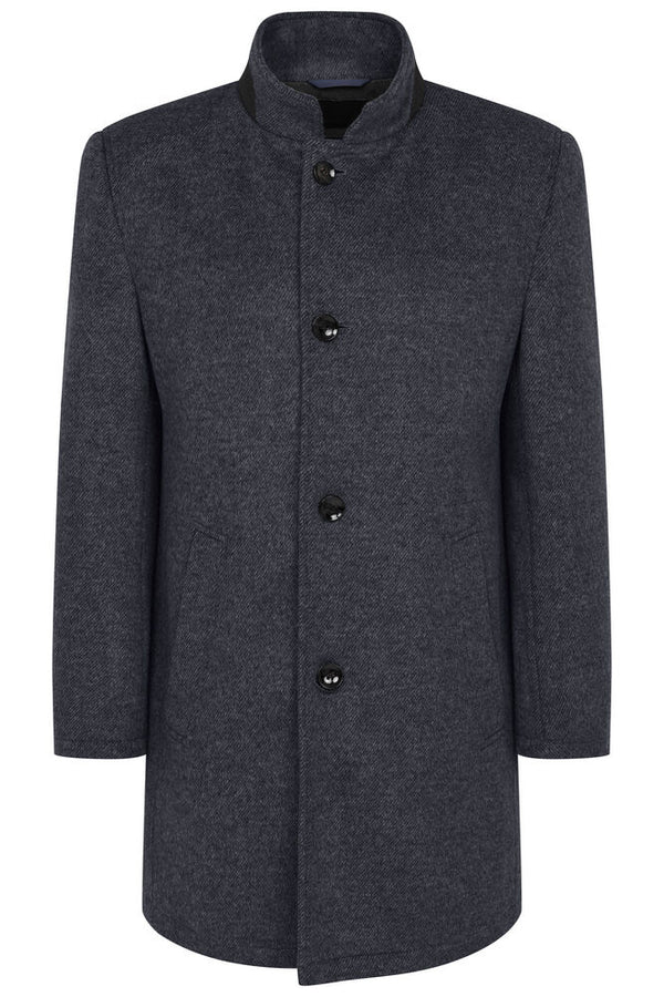 BUGATTI FLEXCITY WOOL COAT -NAVY/GREY MIX