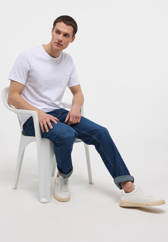 MUSTANG TRAMPER 843 STRAIGHT DENIMS - MID WASH