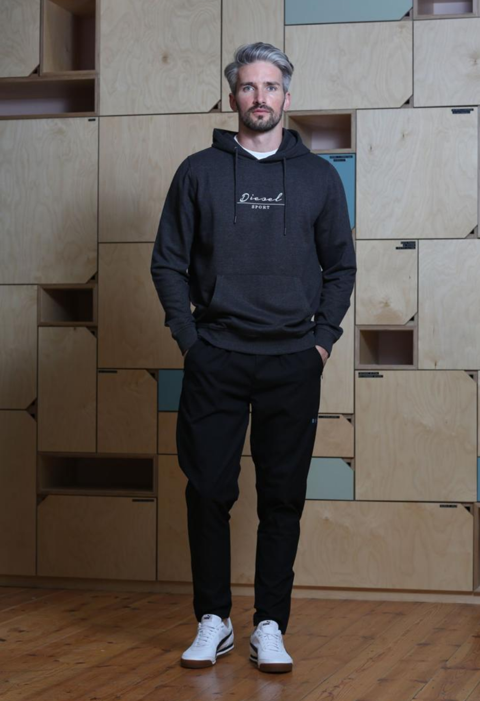 DIESEL CAL HOODIE - GREY