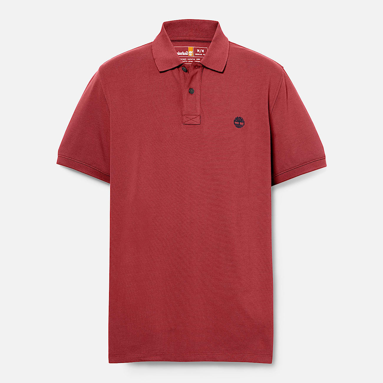 TIMBERLAND PIQUE POLO SHIRT  - BURGANDY