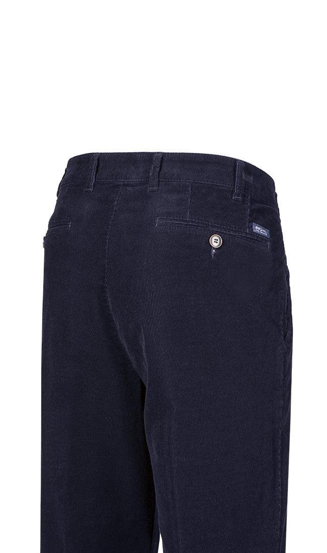 BRUHL CORD CHINO TROUSER (0585-130410-092)- NAVY