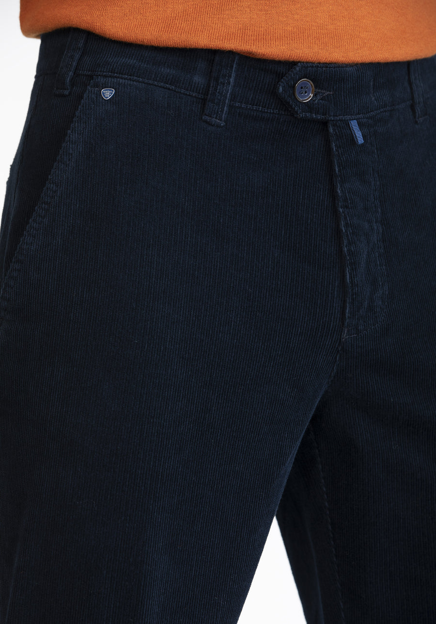 BRUHL CORD CHINO TROUSER (0585-130410-092)- NAVY