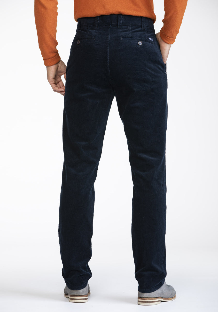 BRUHL CORD CHINO TROUSER (0585-130410-092)- NAVY