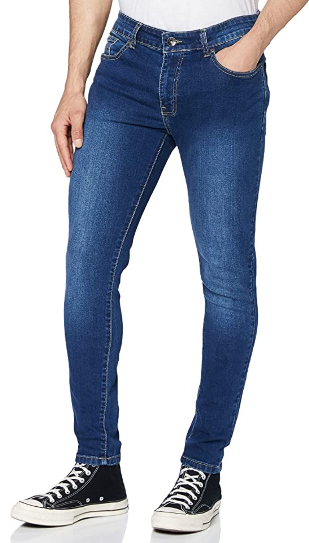 ENZO SUPER SKINNY JEANS (EZ326) - MID WASH
