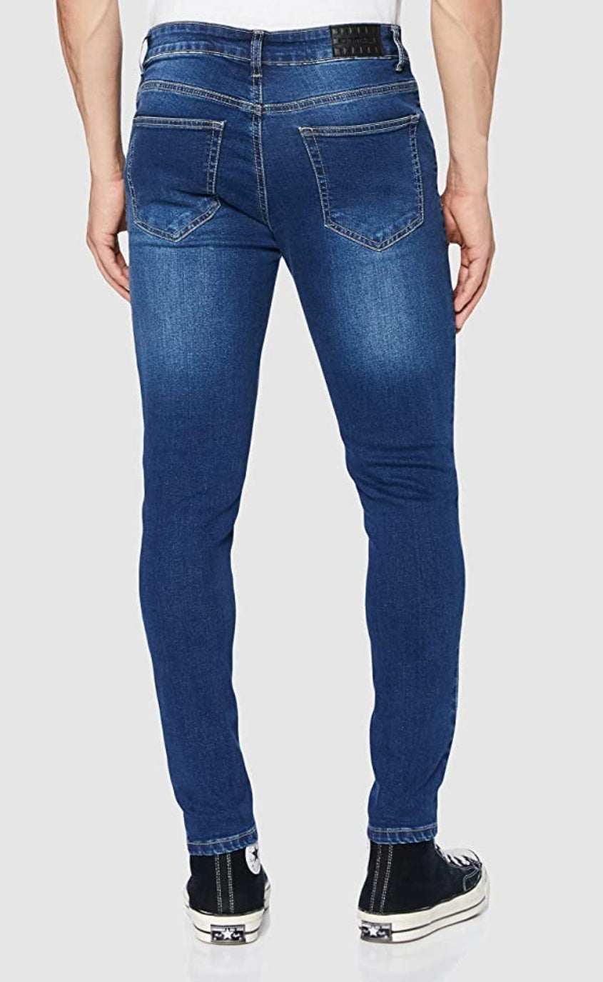 ENZO SUPER SKINNY JEANS (EZ326) - MID WASH