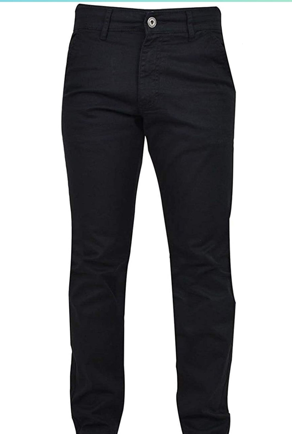 ENZO SLIM FIT STRETCH CHINOS - BLACK