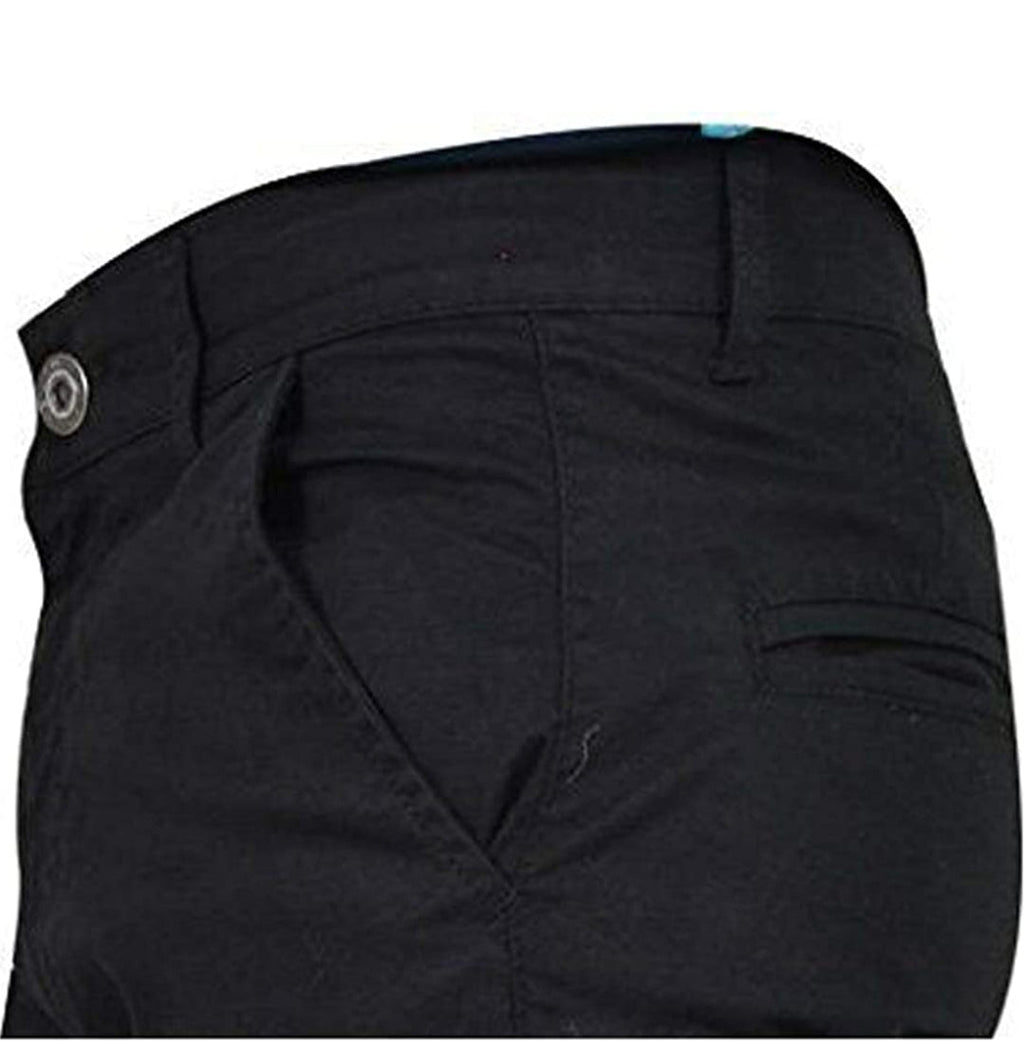 ENZO SLIM FIT STRETCH CHINOS - BLACK