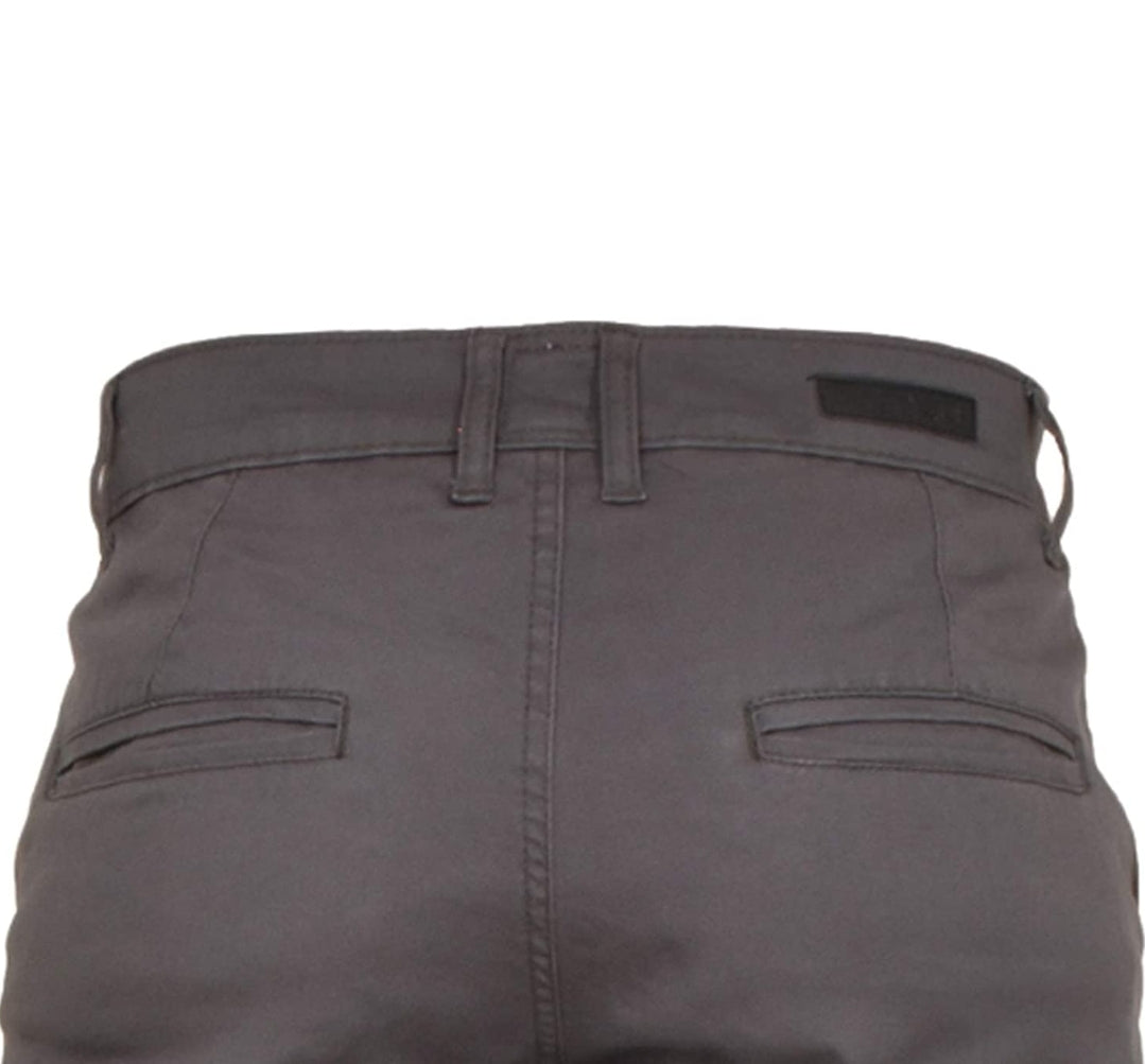 ENZO SLIM FIT STRETCH CHINOS - GREY