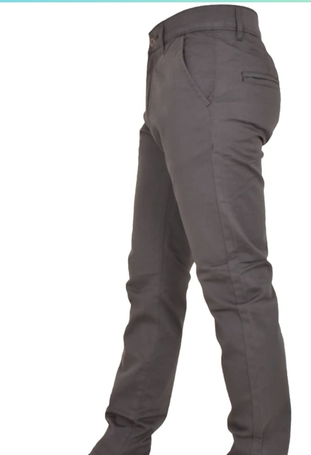 ENZO SLIM FIT STRETCH CHINOS - GREY