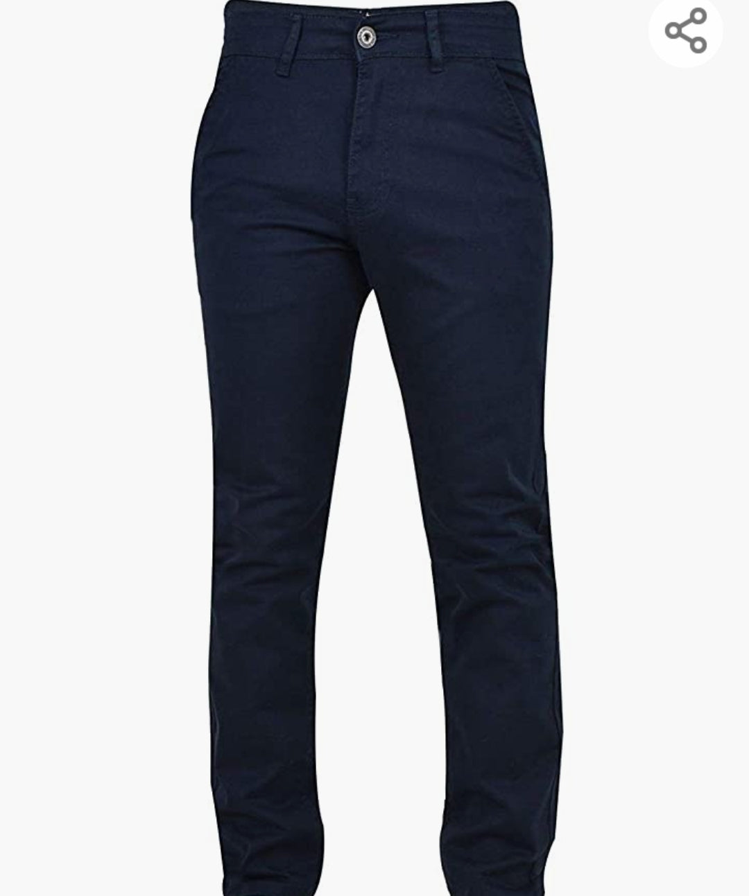 ENZO SLIM FIT STRETCH CHINOS - NAVY