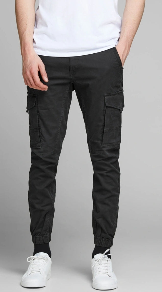 JACK & JONES CUFFED CARGOS (12140326) - BLACK