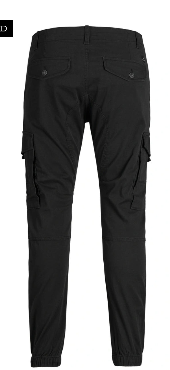 JACK & JONES CUFFED CARGOS (12140326) - BLACK