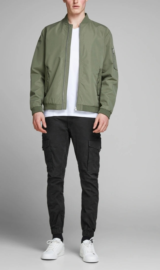 JACK & JONES CUFFED CARGOS (12140326) - BLACK