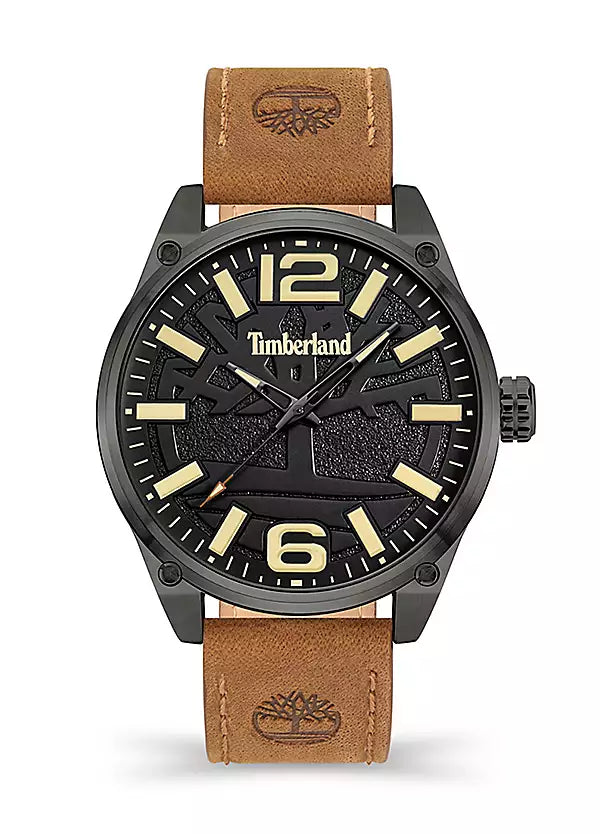 TIMBERLAND RIPLEY LEATHER WATCH - TAN