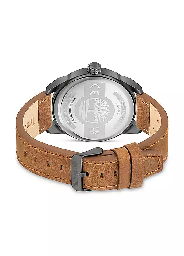 TIMBERLAND RIPLEY LEATHER WATCH - TAN