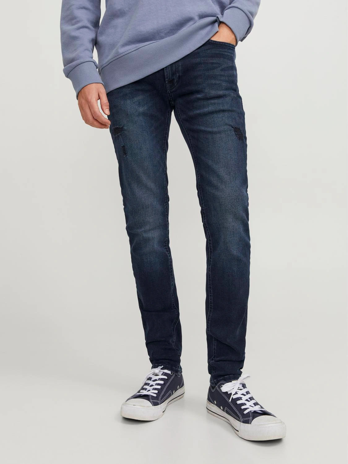 JACK & JONES JJILIAM SKINNY JEANS - NAVY BLUE