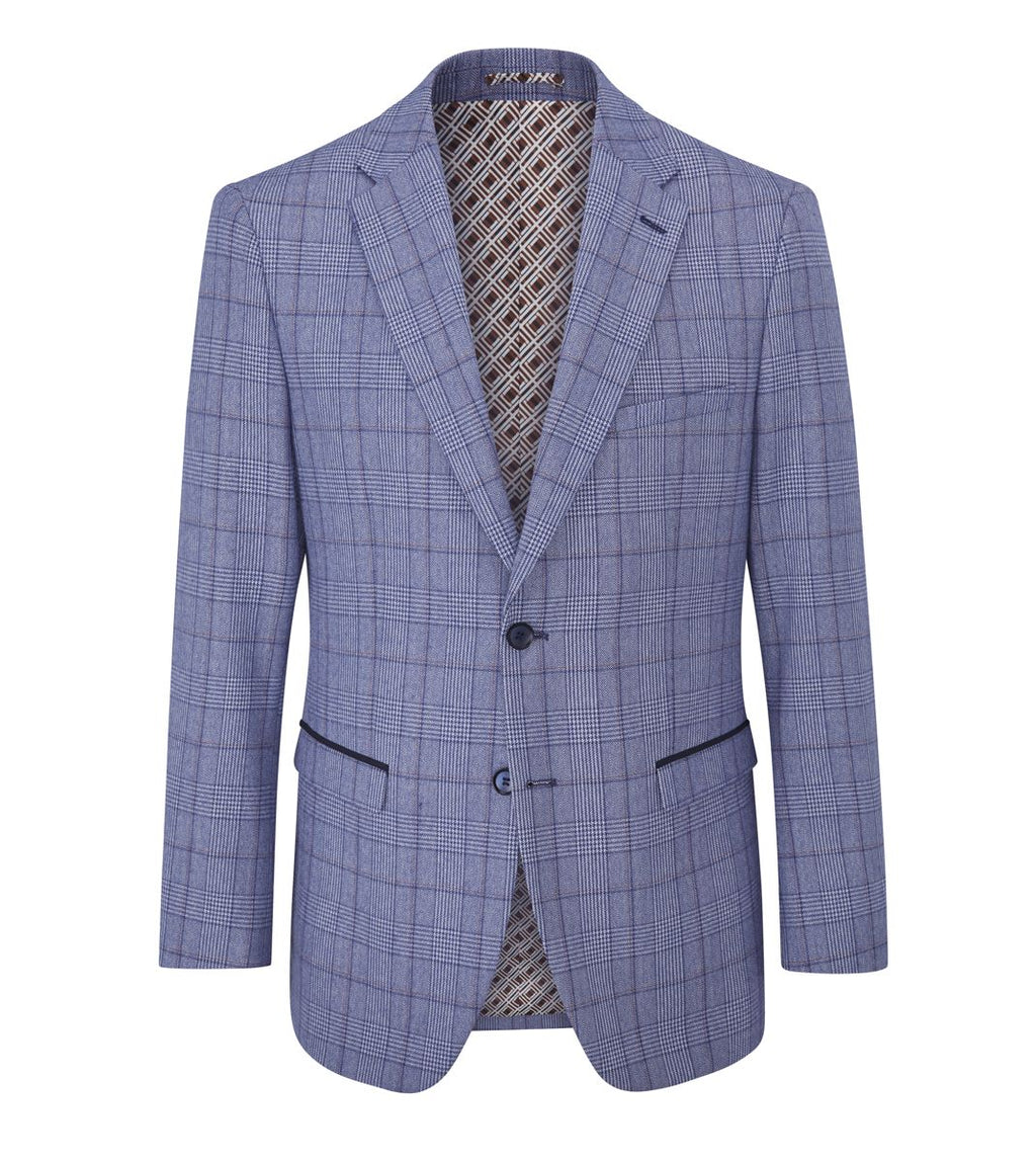 SKOPES LLOYD CHECK BLAZER - BLUE