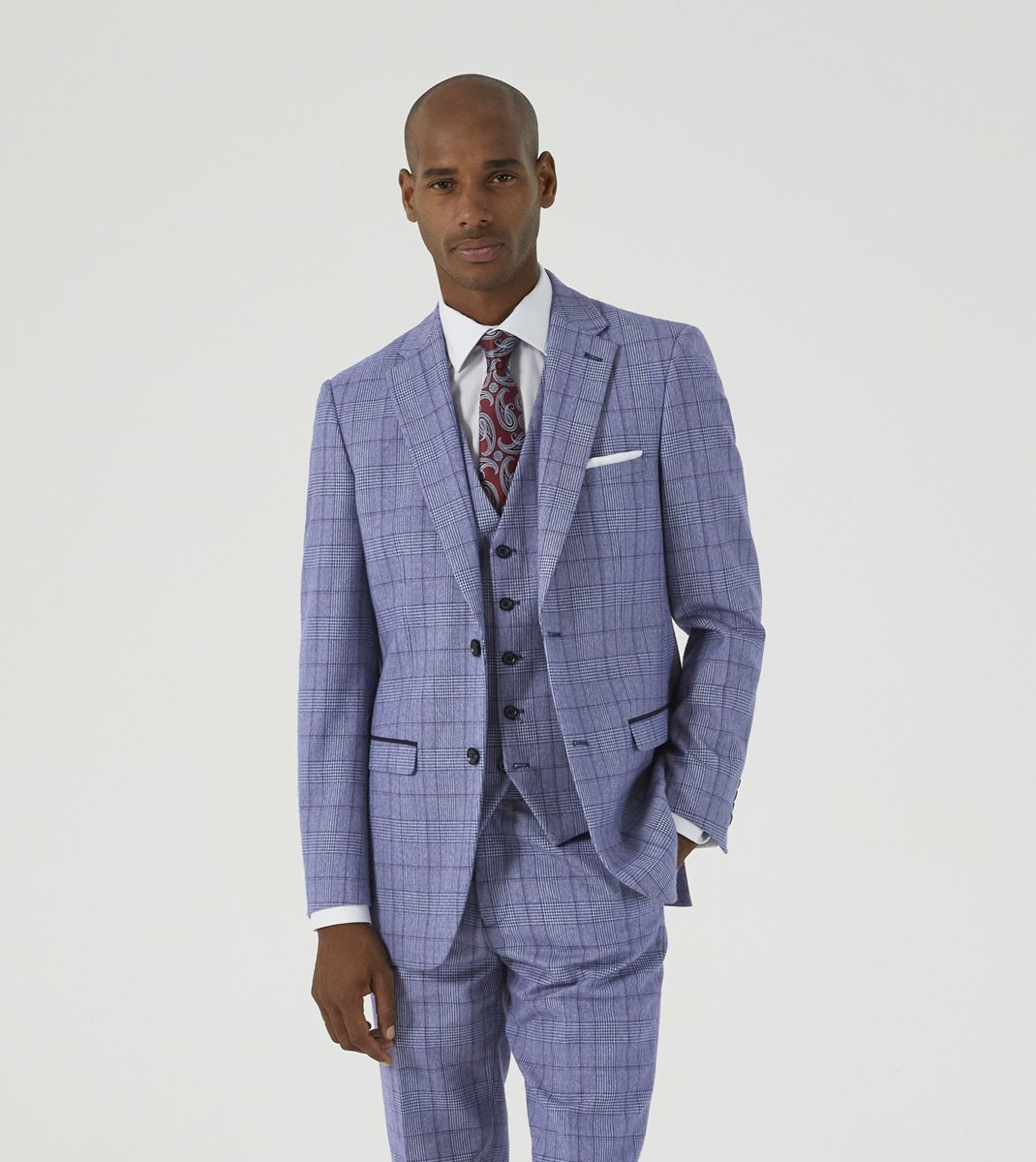 SKOPES LLOYD CHECK BLAZER - BLUE