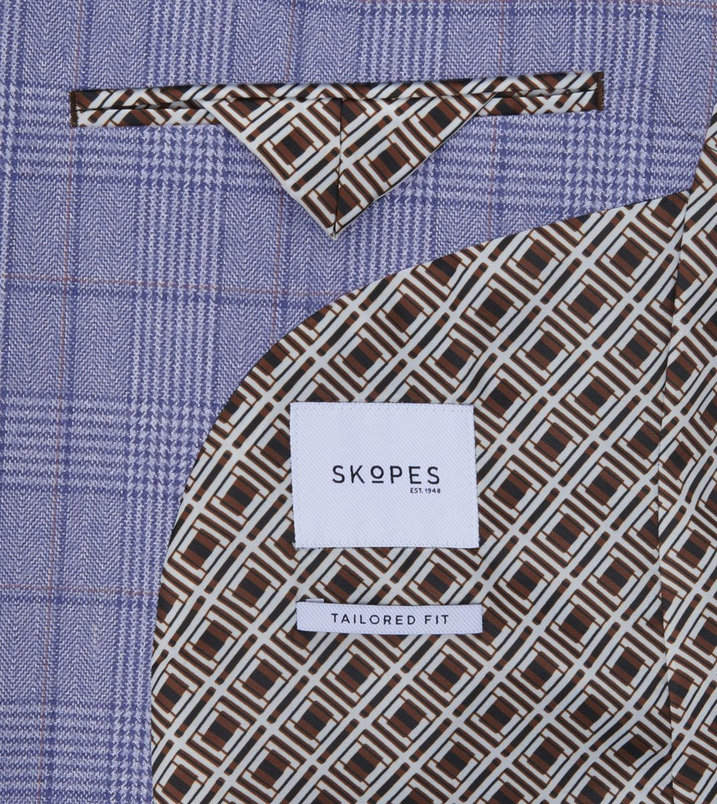 SKOPES LLOYD CHECK BLAZER - BLUE