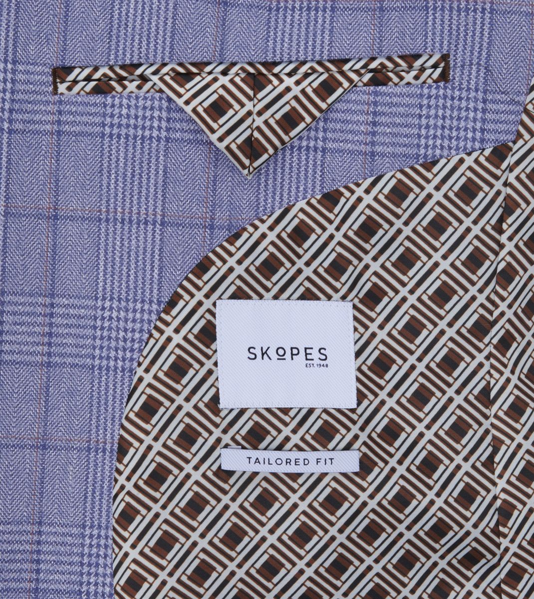 SKOPES LLOYD CHECK BLAZER - BLUE