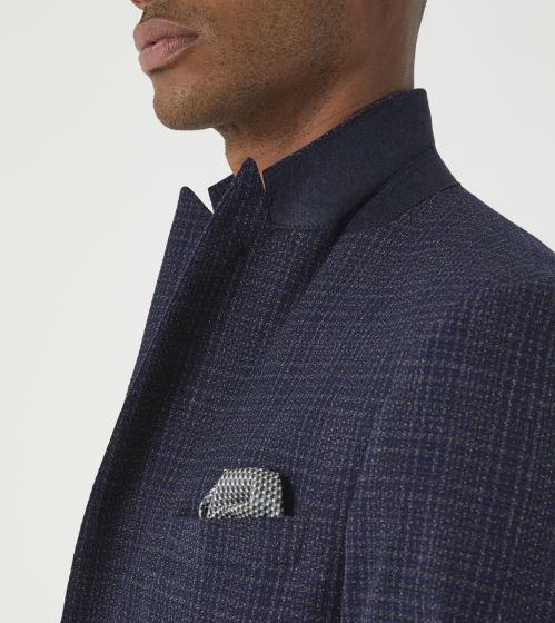 SKOPES JEREMIAH CHECK BLAZER - BLUE/GREY CHECK