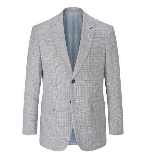 SKOPES GRAYSON BLAZER - GREY/BLUE CHECK