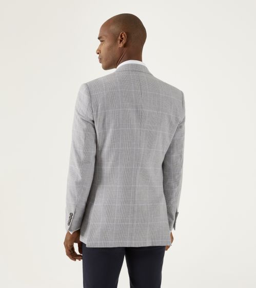 SKOPES GRAYSON BLAZER - GREY/BLUE CHECK