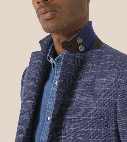 SKOPES CARING JACKET - BLUE CHECK