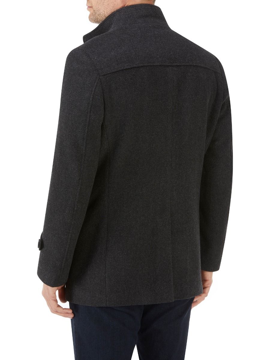 SKOPES LADBROKE WOOL COAT - CHARCOAL