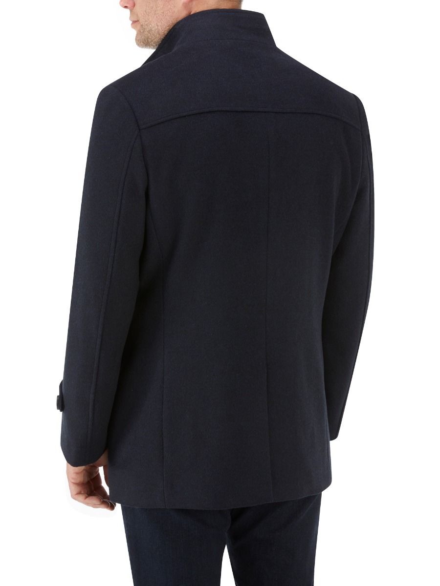 SKOPES LADBROKE WOOL COAT - NAVY