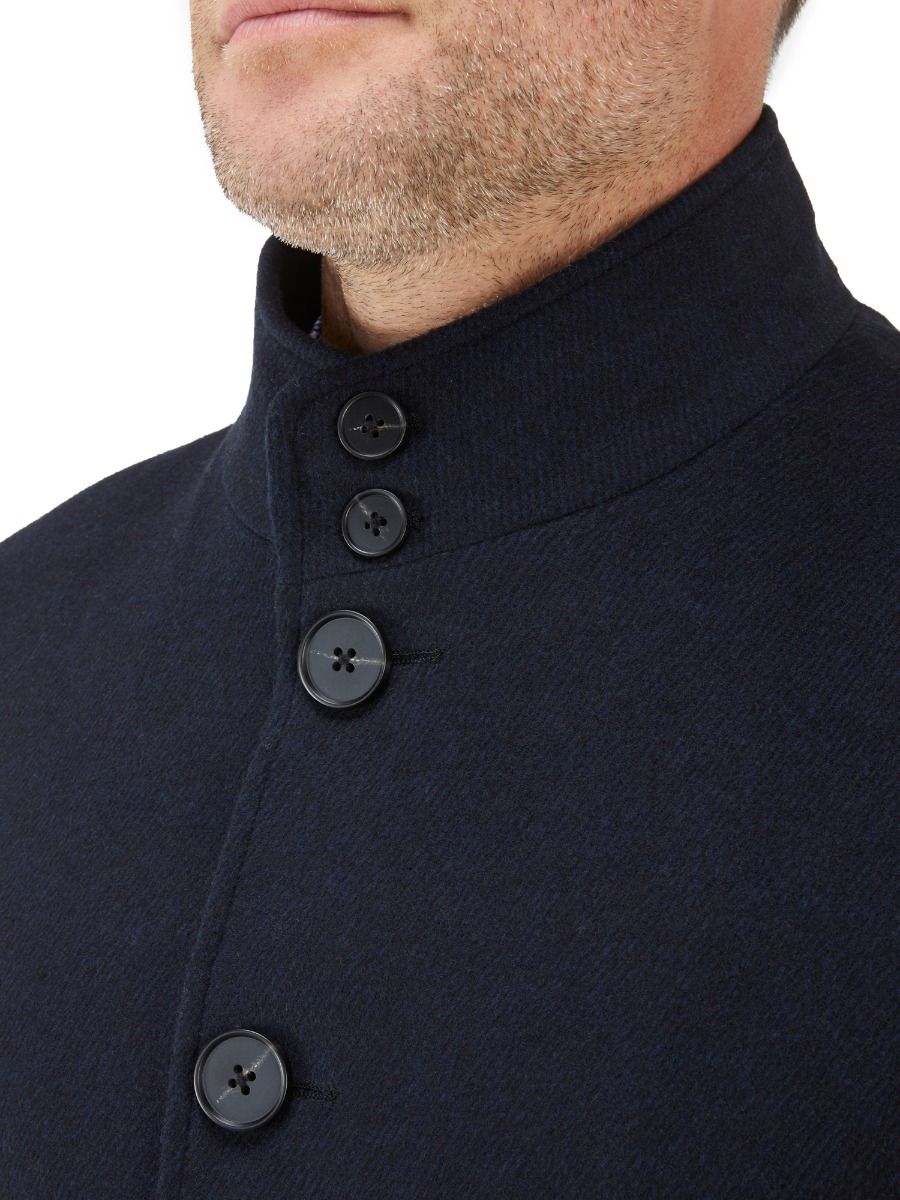 SKOPES LADBROKE WOOL COAT - NAVY