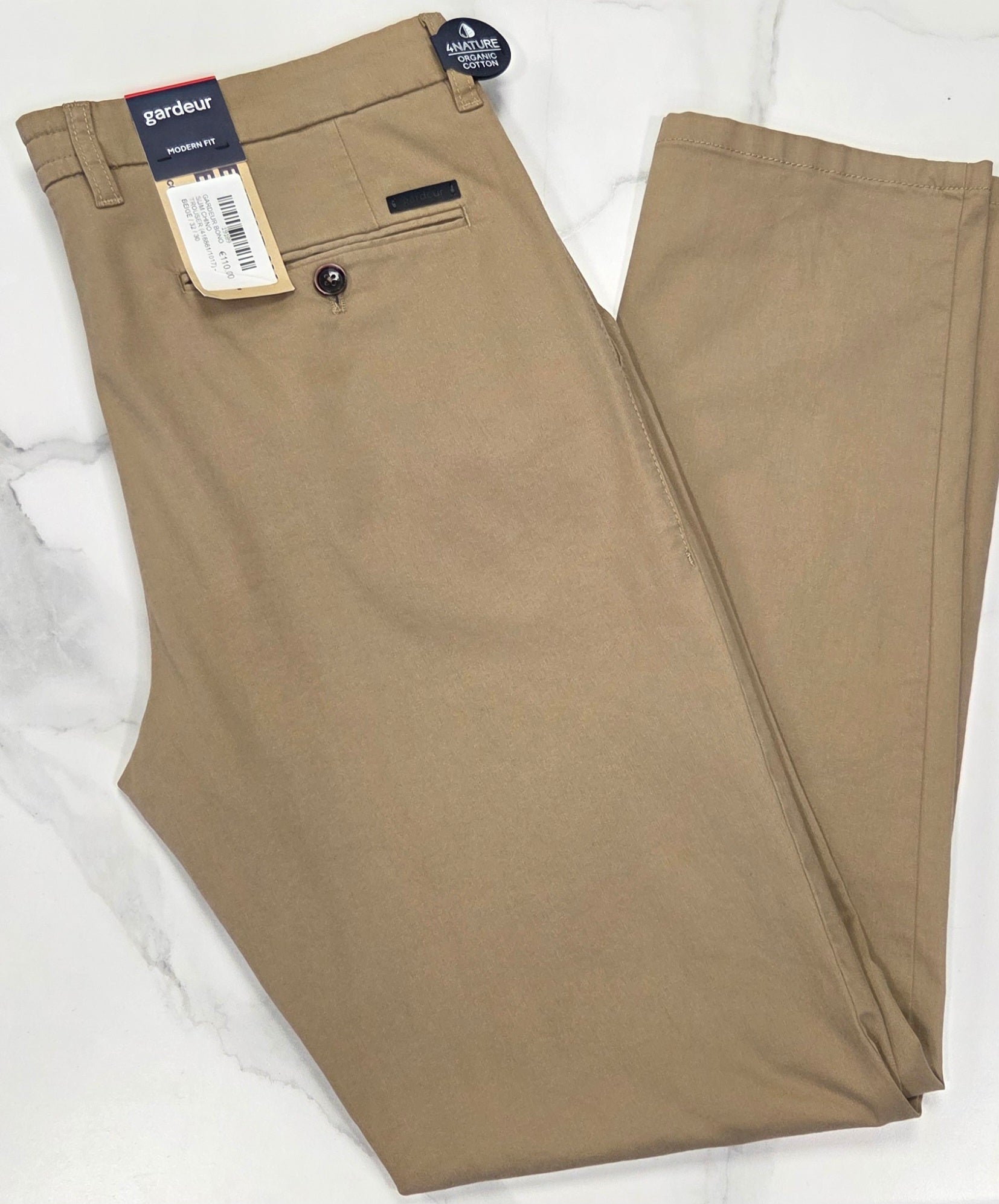 GARDEUR BONO SLIM CHINO TROUSER (418861/1017) - BEIGE