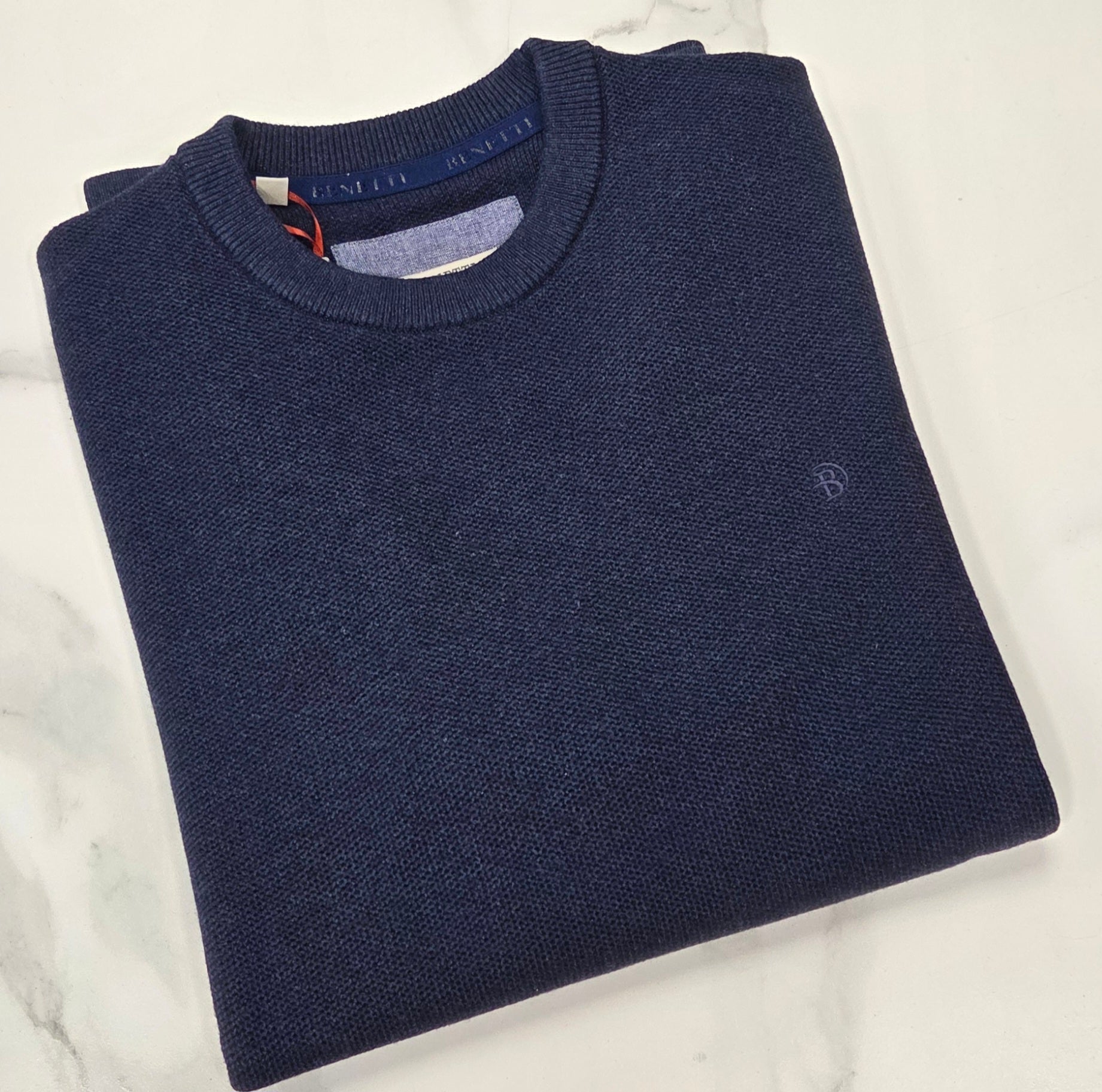 BENETTI DAWSON CREW NECK KNITWEAR - INDIGO
