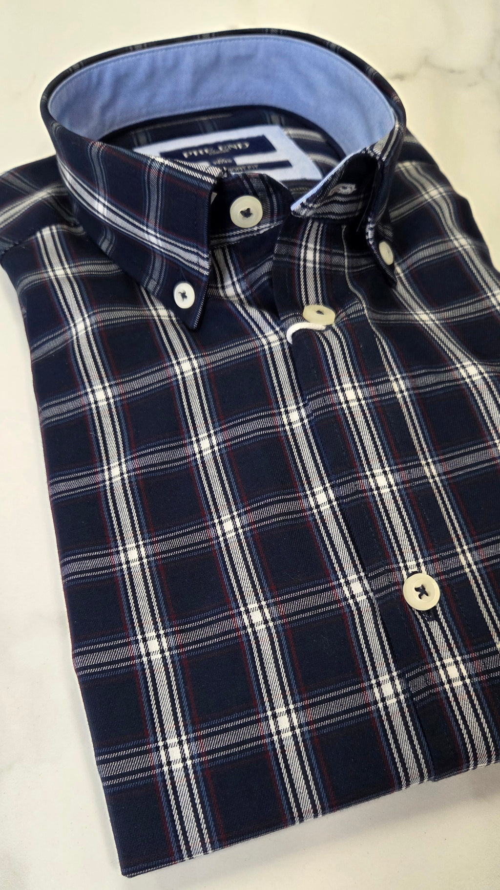 PRE END ROME L/S SHIRT - DARK DENIM