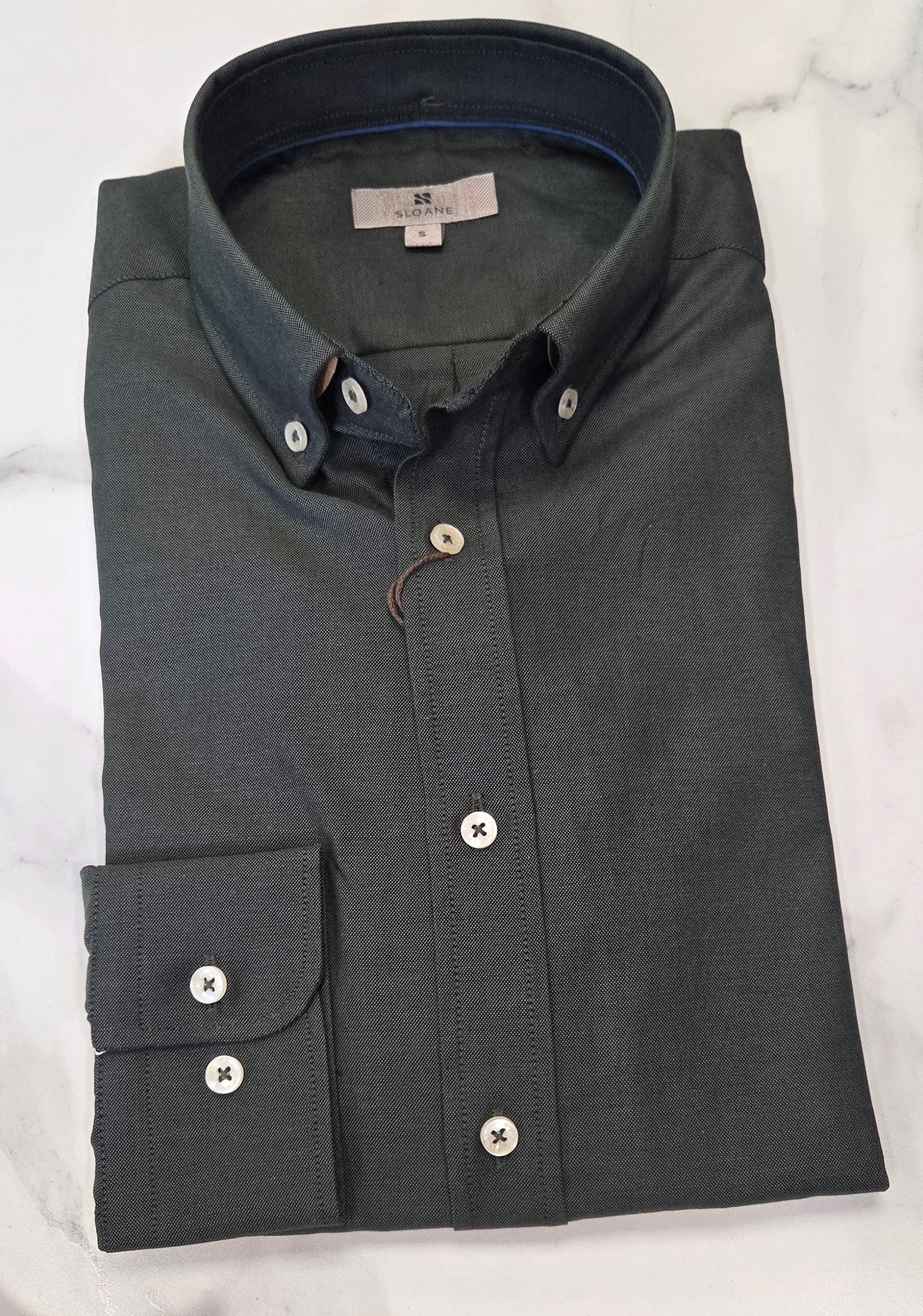 SLOANE FOXTON L/S COTTON SHIRT - KHAKI