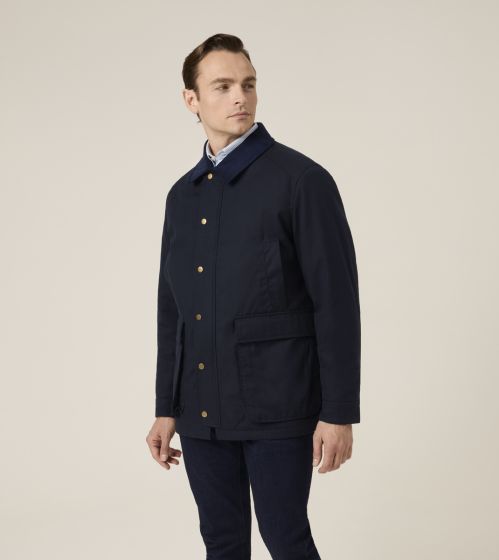 SKOPES RIBBLE WAX JACKET (MM5648) - NAVY