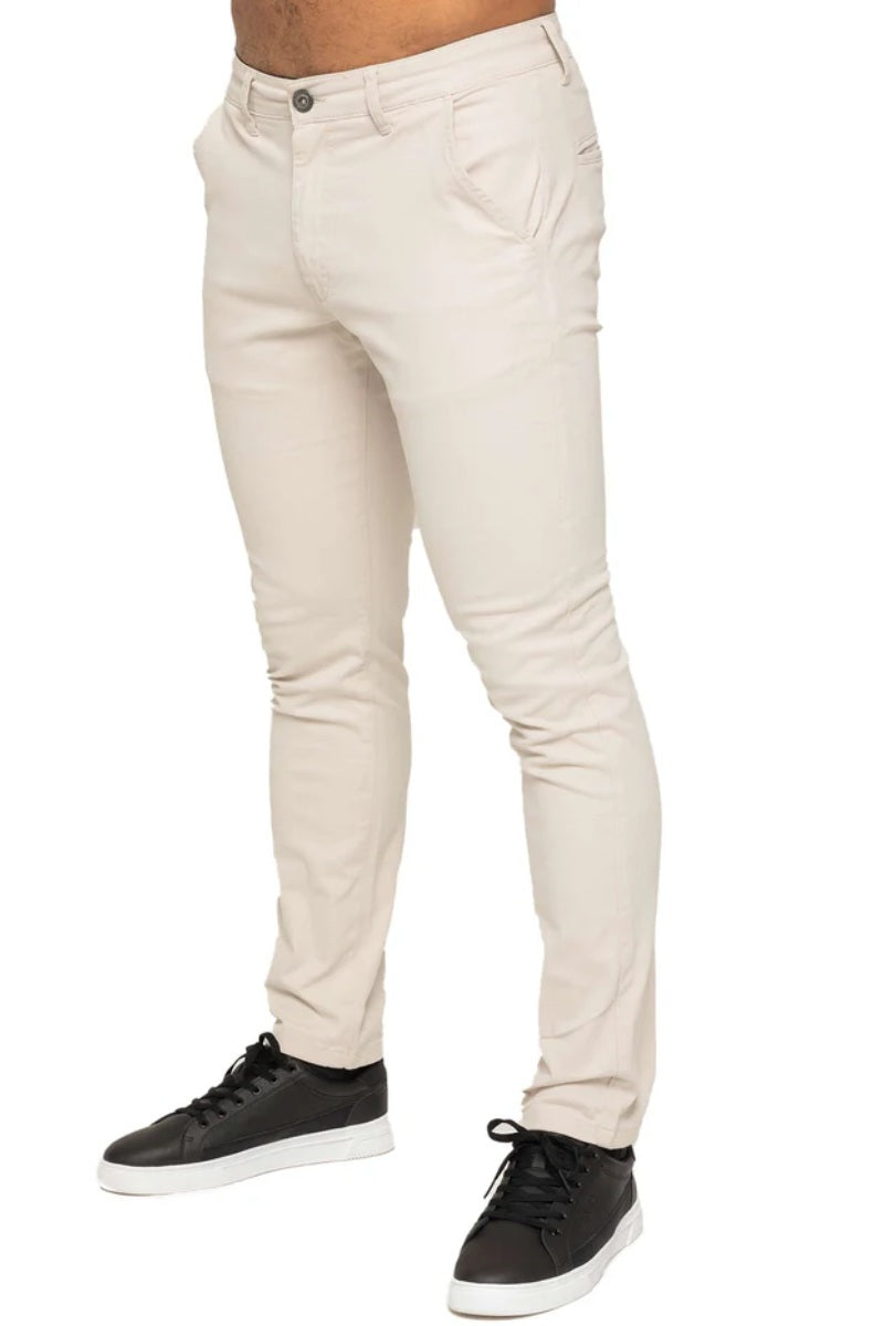 ENZO SLIM FIT STRETCH CHINO - STONE