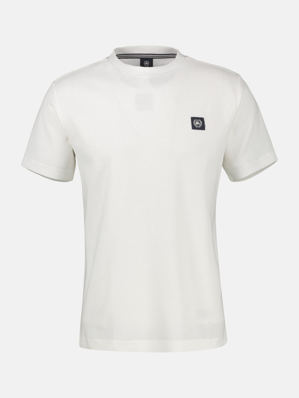 LERROS TEXTURED CREW T-SHIRT- WHITE