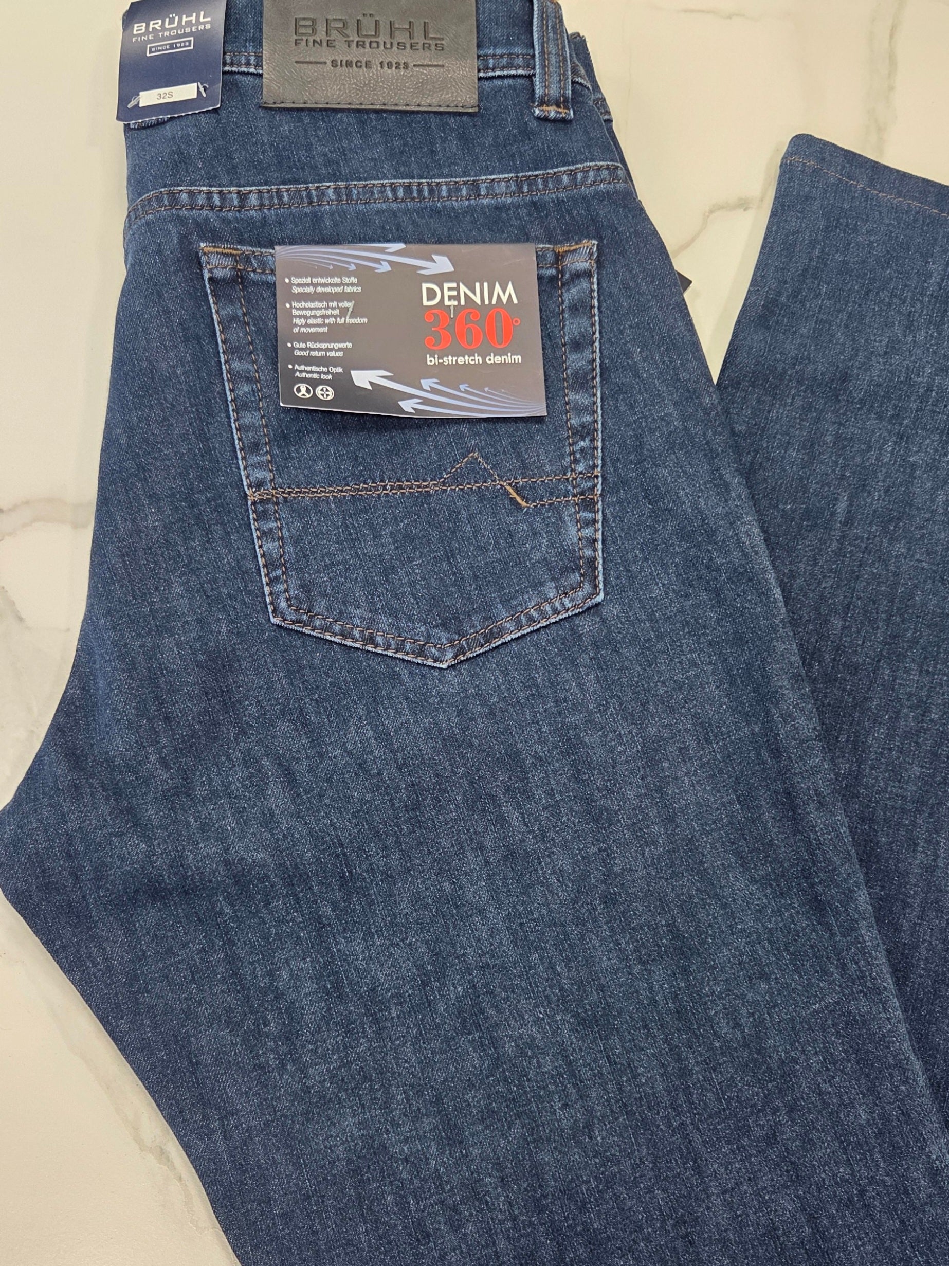 BRUHL YORK 360 BI-STRETCH DENIM (0726-191310-192/915) - MID BLUE