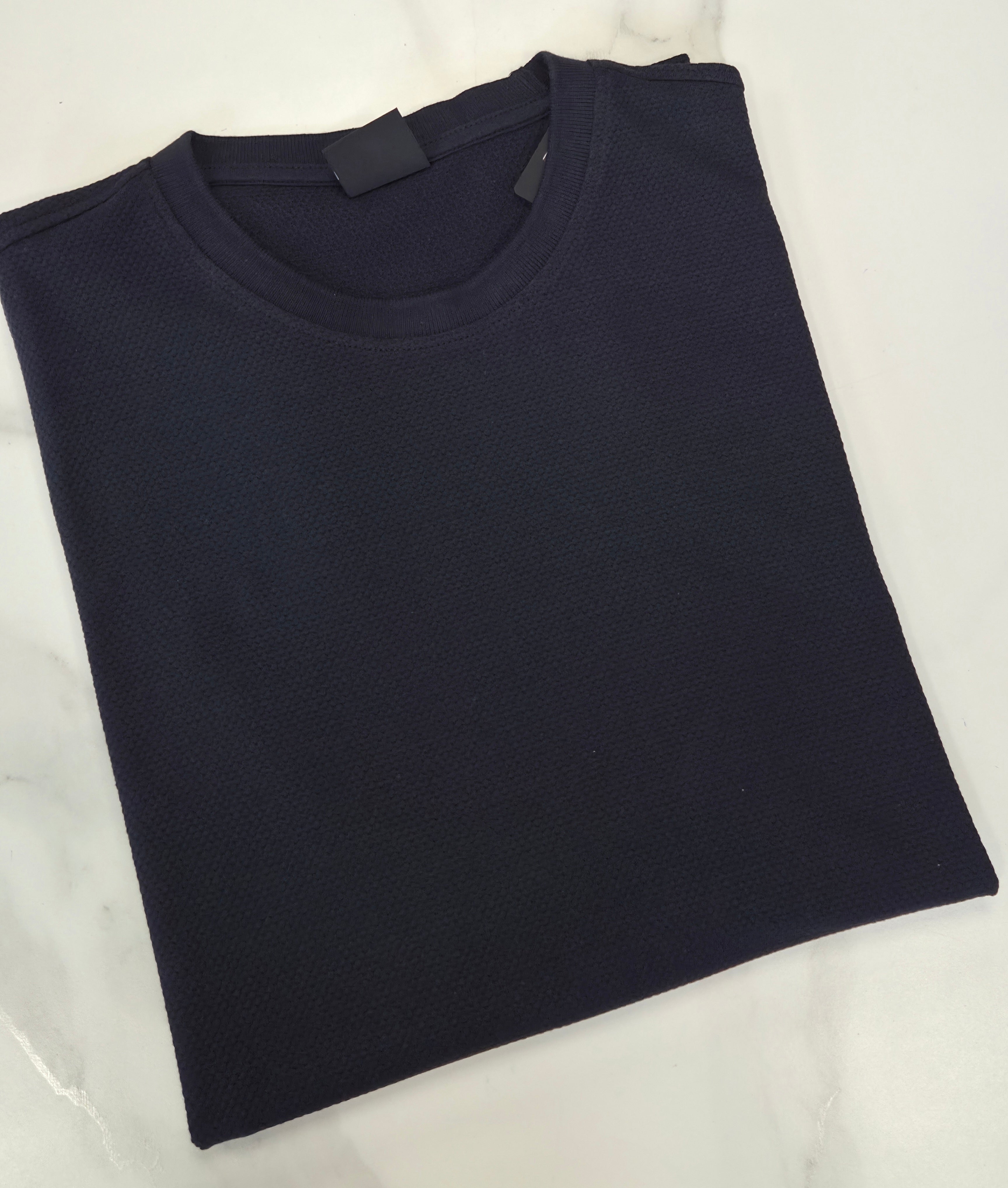 BUGATTI  HEAVY CREW NECK T-SHIRT (1511E/390) - NAVY