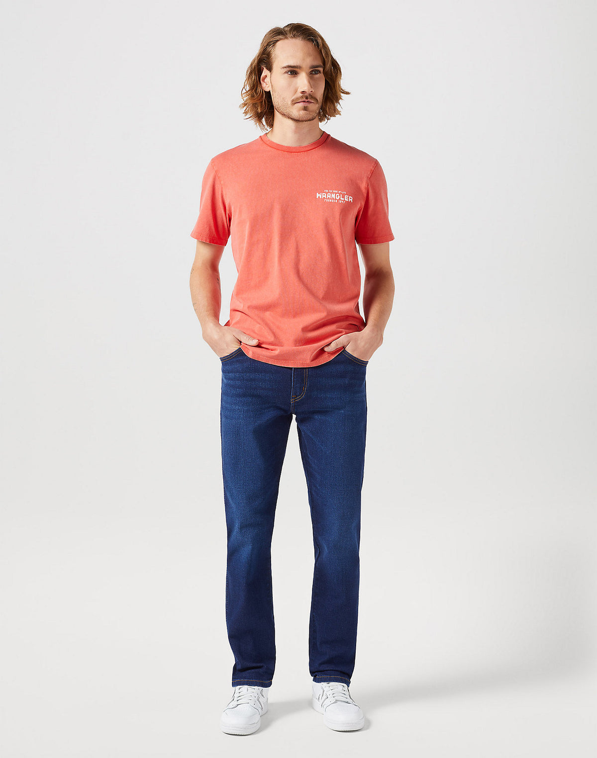 WRANGLES TEXAS SLIM 822 NIGHT SHADE - BLUE DENIM